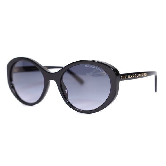 Marc Jacobs Oval Womens Sunglasses - Black / Grey - NWT - Picture 4 of 11